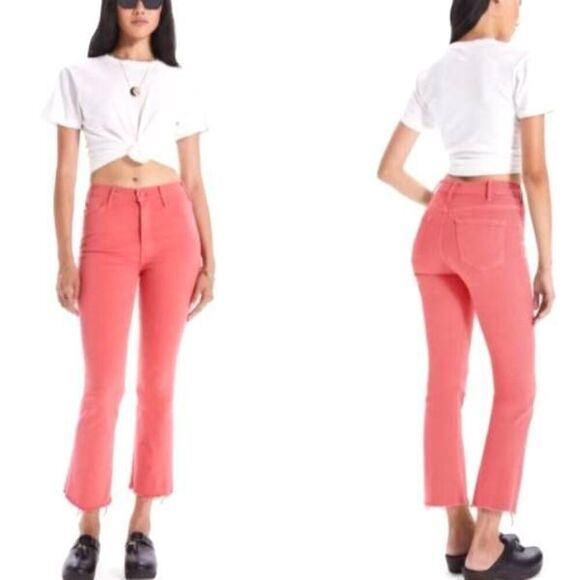 Mother The Hustler Ankle Fray Second Chance in Coral 26 - Picture 1 of 6